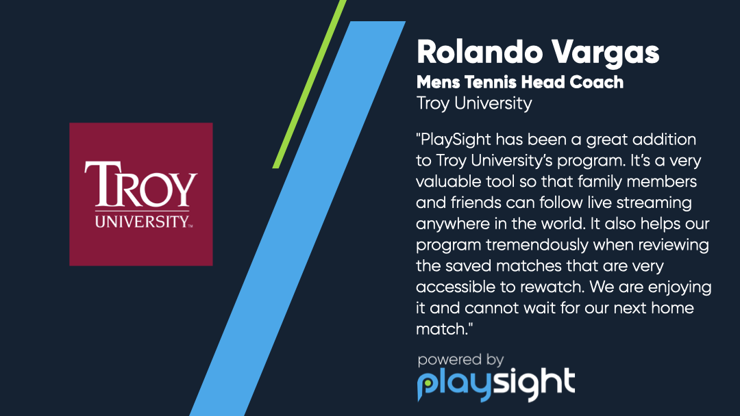 Troy University utilizing PlaySight GO Mobile, bringing tennis streaming to 12 courts 4 Tu Fb.001 Https://Playsight.com